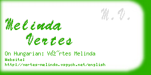 melinda vertes business card